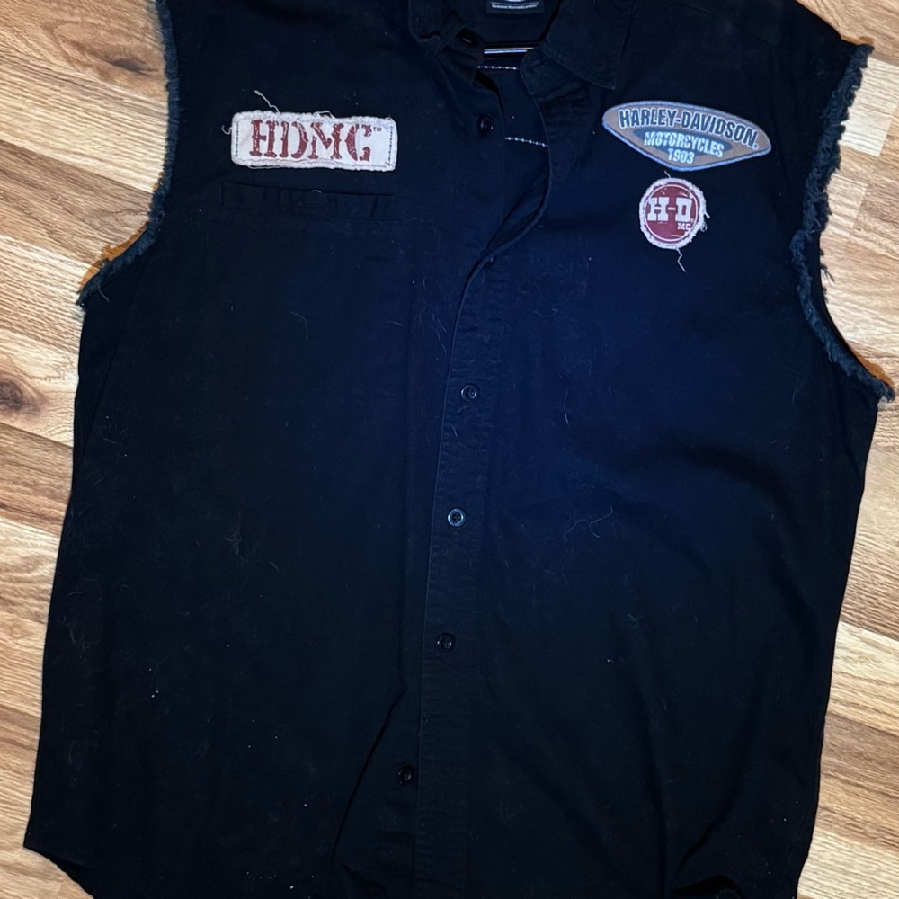 Harley-Davidson Black Casual Button Down Shirt